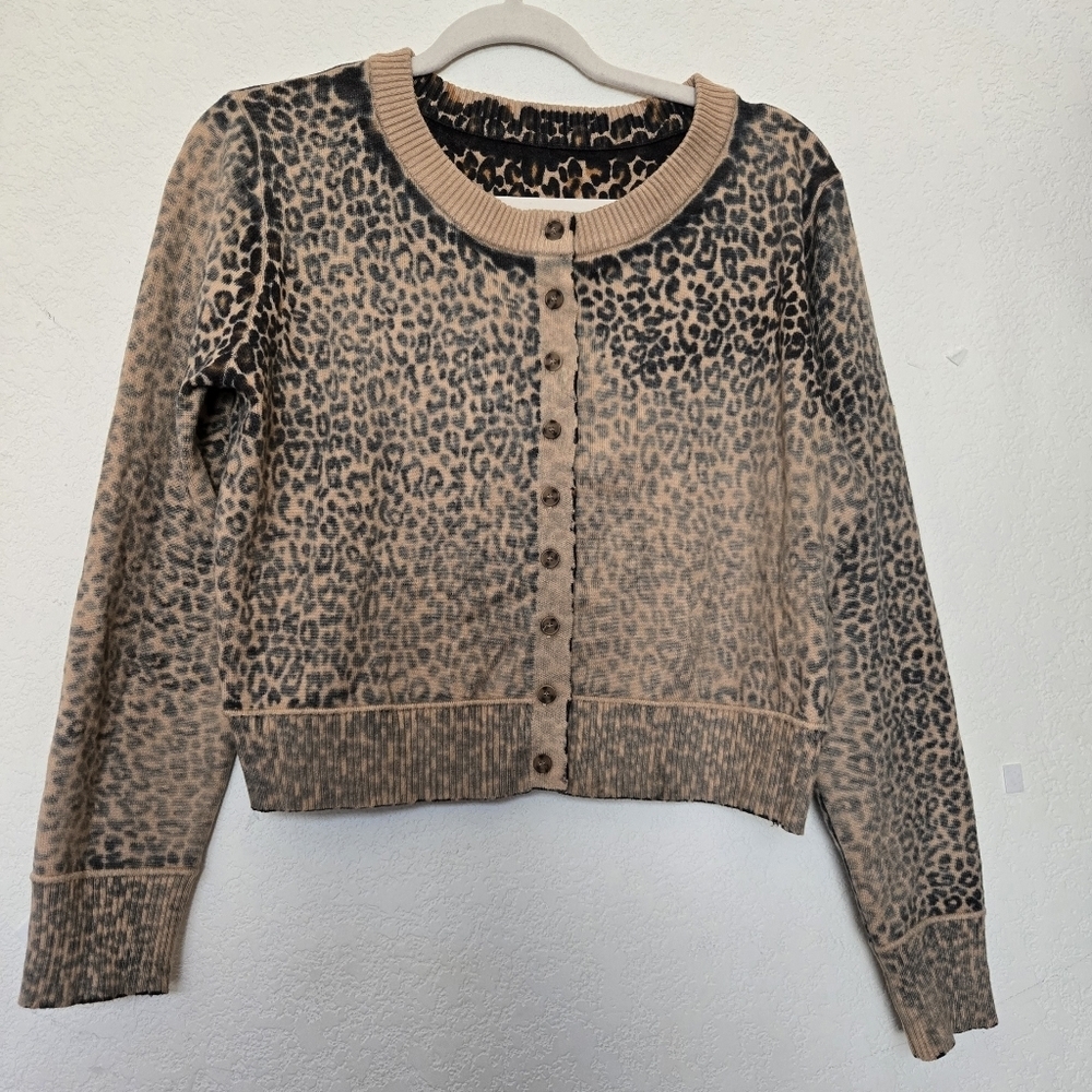 Chic Animal Print Cardigan.Size M.New - Picture 2 of 7